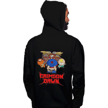 Load image into Gallery viewer, Shirts Zippered Hoodies, Unisex / Small / Black Crimson Dawn