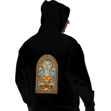 Load image into Gallery viewer, Shirts Zippered Hoodies, Unisex / Small / Black Stained Glass Aang