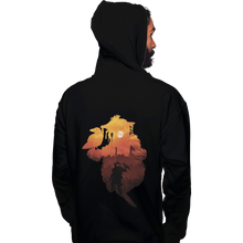 Load image into Gallery viewer, Shirts Pullover Hoodies, Unisex / Small / Black Bloodhound Sunset