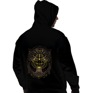 Daily_Deal_Shirts Pullover Hoodies, Unisex / Small / Black Golden Rings