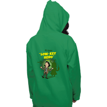 Load image into Gallery viewer, Secret_Shirts Pullover Hoodies, Unisex / Small / Irish Green Low-Key Hero