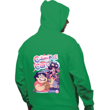 Load image into Gallery viewer, Shirts Pullover Hoodies, Unisex / Small / Irish Green Cookie Cat