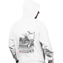 Load image into Gallery viewer, Shirts Pullover Hoodies, Unisex / Small / White Link's Awakening Sumi-e