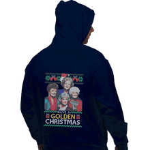 Load image into Gallery viewer, Shirts Pullover Hoodies, Unisex / Small / Navy Golden Christmas
