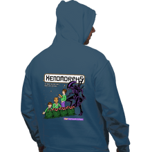 Load image into Gallery viewer, Shirts Pullover Hoodies, Unisex / Small / Indigo Blue Xenomorphs Book