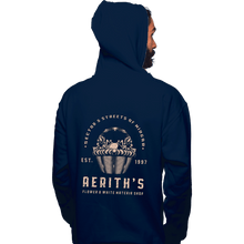 Load image into Gallery viewer, Shirts Pullover Hoodies, Unisex / Small / Navy Flower & White Materia Shop