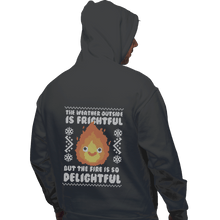 Load image into Gallery viewer, Shirts Pullover Hoodies, Unisex / Small / Charcoal Delightful Fire