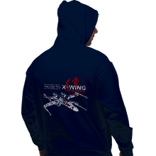 Load image into Gallery viewer, Shirts Pullover Hoodies, Unisex / Small / Navy T-65 X-Wing
