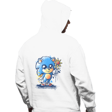 Load image into Gallery viewer, Shirts Zippered Hoodies, Unisex / Small / White Little Baby Hedgehog