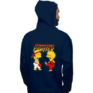 Daily_Deal_Shirts Pullover Hoodies, Unisex / Small / Navy Evergreen Terrace Fighter