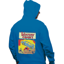 Load image into Gallery viewer, Shirts Pullover Hoodies, Unisex / Small / Sapphire Brock Action Comics