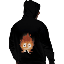 Load image into Gallery viewer, Shirts Pullover Hoodies, Unisex / Small / Black Midnight Calcifer