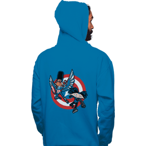 Daily_Deal_Shirts Pullover Hoodies, Unisex / Small / Sapphire Captain Tallhair And Football Soldier
