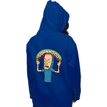 Load image into Gallery viewer, Secret_Shirts Pullover Hoodies, Unisex / Small / Royal Blue Cornholio Rainbow