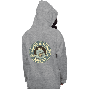 Daily_Deal_Shirts Pullover Hoodies, Unisex / Small / Sports Grey Emotional Support Monster