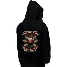 Load image into Gallery viewer, Shirts Pullover Hoodies, Unisex / Small / Black Chaotic Naughty Christmas