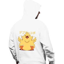 Load image into Gallery viewer, Shirts Pullover Hoodies, Unisex / Small / White Fat Chocobo