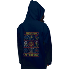Load image into Gallery viewer, Daily_Deal_Shirts Pullover Hoodies, Unisex / Small / Navy Merry X-Mas