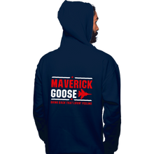 Load image into Gallery viewer, Shirts Pullover Hoodies, Unisex / Small / Navy Maverick And Goose