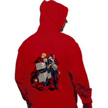 Load image into Gallery viewer, Shirts Pullover Hoodies, Unisex / Small / Red Cross Fire