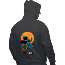 Load image into Gallery viewer, Daily_Deal_Shirts Pullover Hoodies, Unisex / Small / Charcoal Alien And Girl Gazing At The Moon