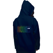 Load image into Gallery viewer, Secret_Shirts Pullover Hoodies, Unisex / Small / Navy Tardis Trail