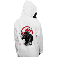 Load image into Gallery viewer, Shirts Pullover Hoodies, Unisex / Small / White TRICERATOPS SUMI-E halftones