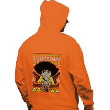 Load image into Gallery viewer, Shirts Pullover Hoodies, Unisex / Small / Orange Cowboy Xmas
