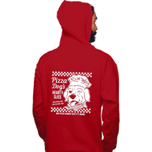 Load image into Gallery viewer, Daily_Deal_Shirts Pullover Hoodies, Unisex / Small / Red Pizza Dog
