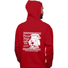 Load image into Gallery viewer, Daily_Deal_Shirts Pullover Hoodies, Unisex / Small / Red Pizza Dog