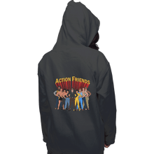 Load image into Gallery viewer, Shirts Zippered Hoodies, Unisex / Small / Dark Heather Action Friends