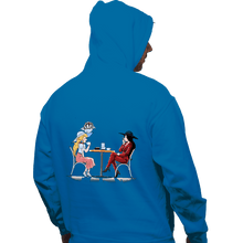 Load image into Gallery viewer, Shirts Pullover Hoodies, Unisex / Small / Sapphire Peach And Pauline