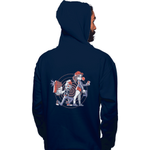Load image into Gallery viewer, Shirts Pullover Hoodies, Unisex / Small / Navy Zombie Neighbors
