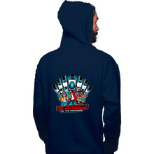 Load image into Gallery viewer, Daily_Deal_Shirts Pullover Hoodies, Unisex / Small / Navy Family VS Machines