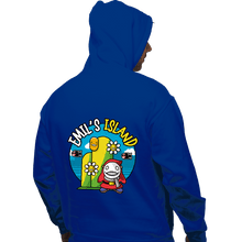 Load image into Gallery viewer, Shirts Pullover Hoodies, Unisex / Small / Royal Blue Emil Island