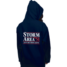 Load image into Gallery viewer, Shirts Pullover Hoodies, Unisex / Small / Navy Storm Area 51