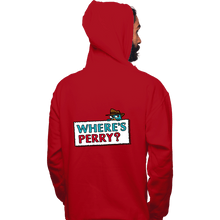 Load image into Gallery viewer, Shirts Pullover Hoodies, Unisex / Small / Red Where's Perry?