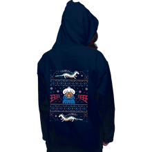 Load image into Gallery viewer, Shirts Pullover Hoodies, Unisex / Small / Navy Magical Japanese Folk Christmas Sweaters