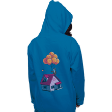 Load image into Gallery viewer, Shirts Pullover Hoodies, Unisex / Small / Sapphire Adventure Is Up There