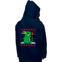 Load image into Gallery viewer, Shirts Pullover Hoodies, Unisex / Small / Navy Ugly Dragon Christmas