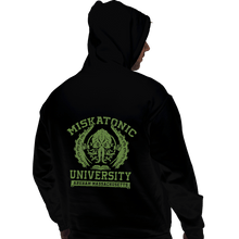Load image into Gallery viewer, Shirts Zippered Hoodies, Unisex / Small / Black Miskatonic University