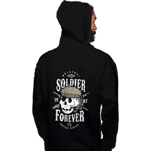 Load image into Gallery viewer, Shirts Pullover Hoodies, Unisex / Small / Black Soldier Forever