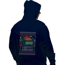 Load image into Gallery viewer, Secret_Shirts Pullover Hoodies, Unisex / Small / Navy Ugly Shitty Christmas Sweater