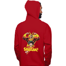 Load image into Gallery viewer, Shirts Pullover Hoodies, Unisex / Small / Red SHAZAM