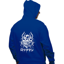Load image into Gallery viewer, Shirts Pullover Hoodies, Unisex / Small / Royal Blue Blue Bomber Oni