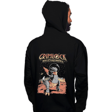 Load image into Gallery viewer, Shirts Pullover Hoodies, Unisex / Small / Black Space Pulp Robot Dinosaur Hero