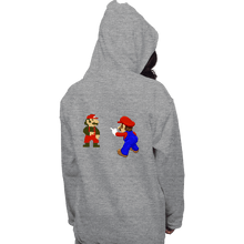 Load image into Gallery viewer, Shirts Pullover Hoodies, Unisex / Small / Sports Grey Mario Spider-Meme