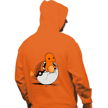 Load image into Gallery viewer, Shirts Pullover Hoodies, Unisex / Small / Orange Pokegg Ball