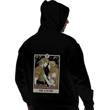 Load image into Gallery viewer, Daily_Deal_Shirts Pullover Hoodies, Unisex / Small / Black The Lovers Vintage Tarot