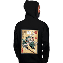 Load image into Gallery viewer, Daily_Deal_Shirts Pullover Hoodies, Unisex / Small / Black Pirate Hunter Woodblock